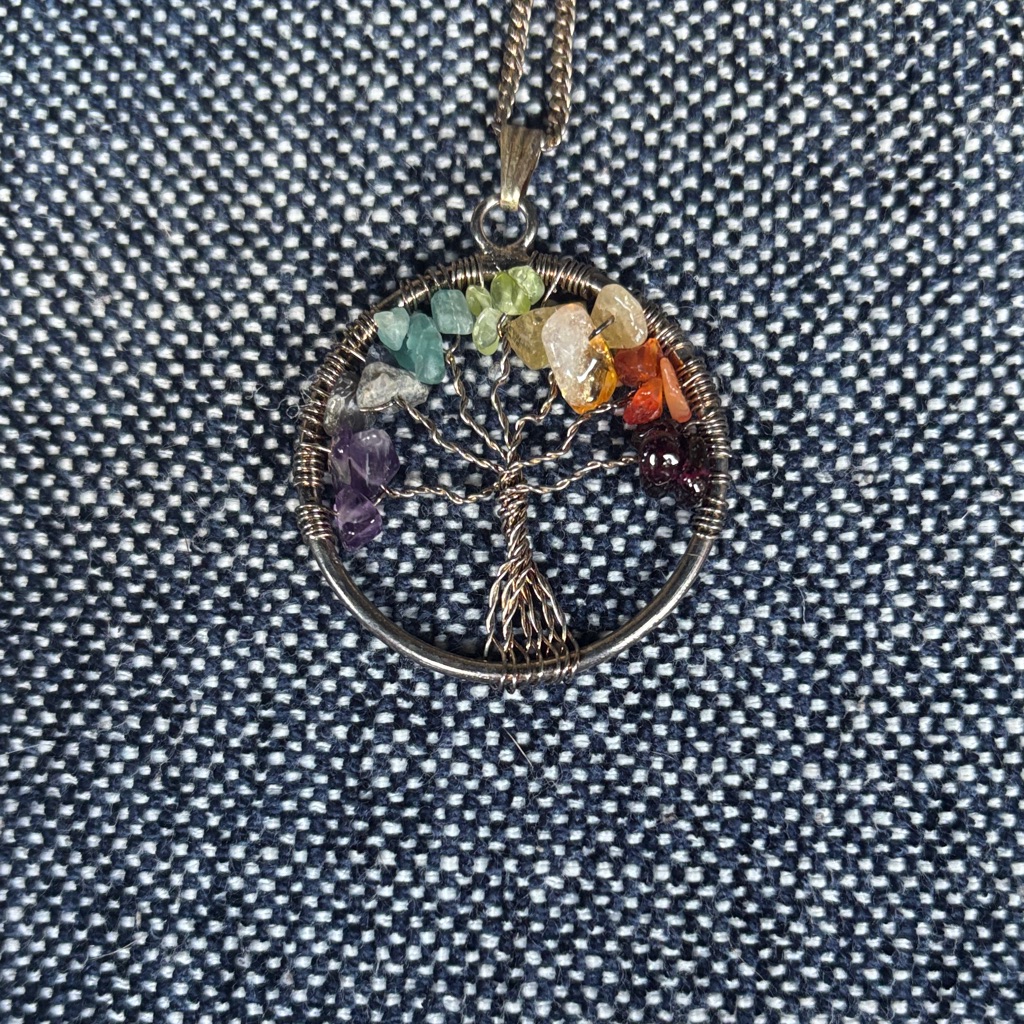 Colorful Tree Of Life Pendant Necklace